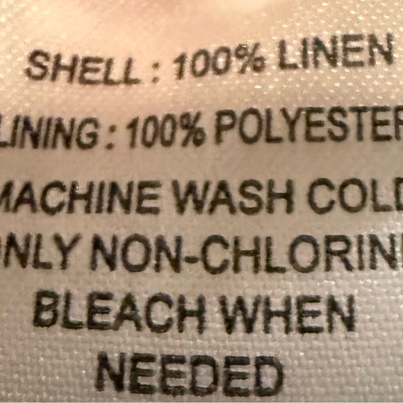 Ann Taylor Loft Wide Leg White 100% Linen Trousers, Pleated, Button + Zip, Sz 14 - Picture 3 of 5